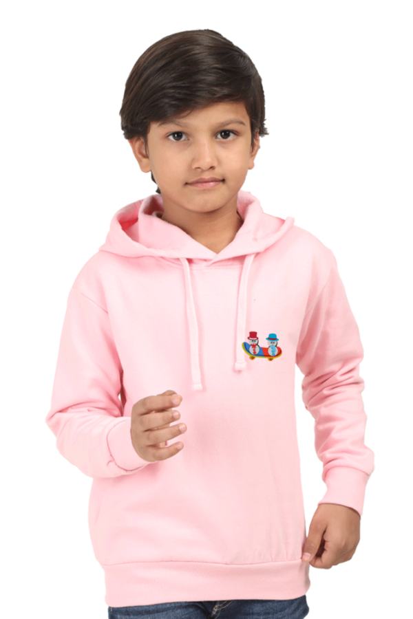 KIDS 100 % COTTON BIO WASHED EMB (CR-07) FLEECE HOODIES