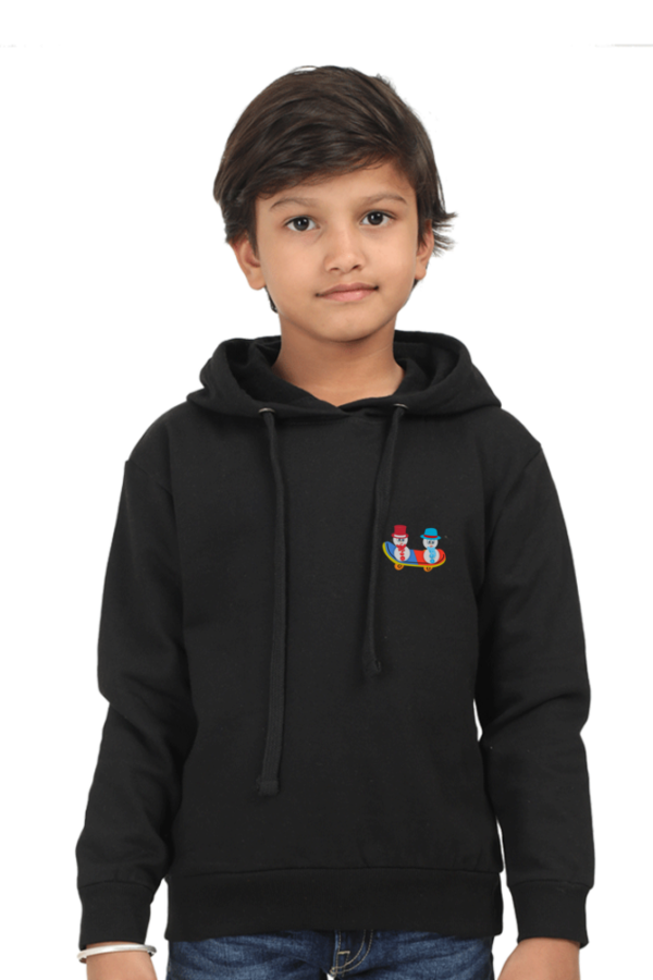 KIDS 100 % COTTON BIO WASHED EMB (CR-07) FLEECE HOODIES