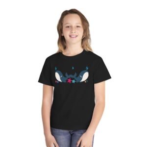 GIRLS WHALE FISH GRAPHIC TEES