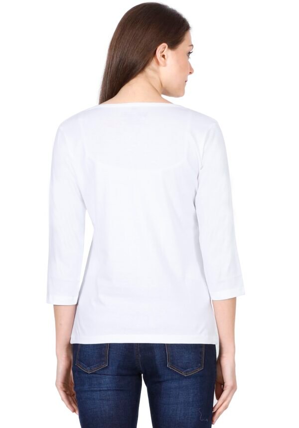 WOMEN’S 100 % COTTON BIO WASHED F-S GRAPHIC (CR-24) T-SHIRT - Image 3