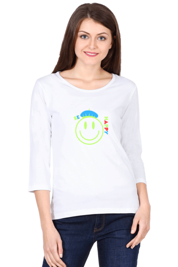 WOMEN’S 100 % COTTON BIO WASHED F-S GRAPHIC (CR-24) T-SHIRT