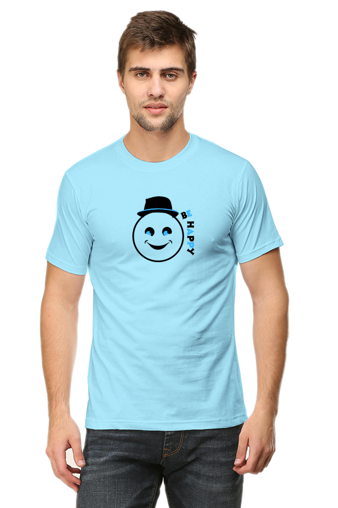 MENS PURE COTTON BIO WASHED SMILEY GRAPHIC T-SHIRT - Image 9