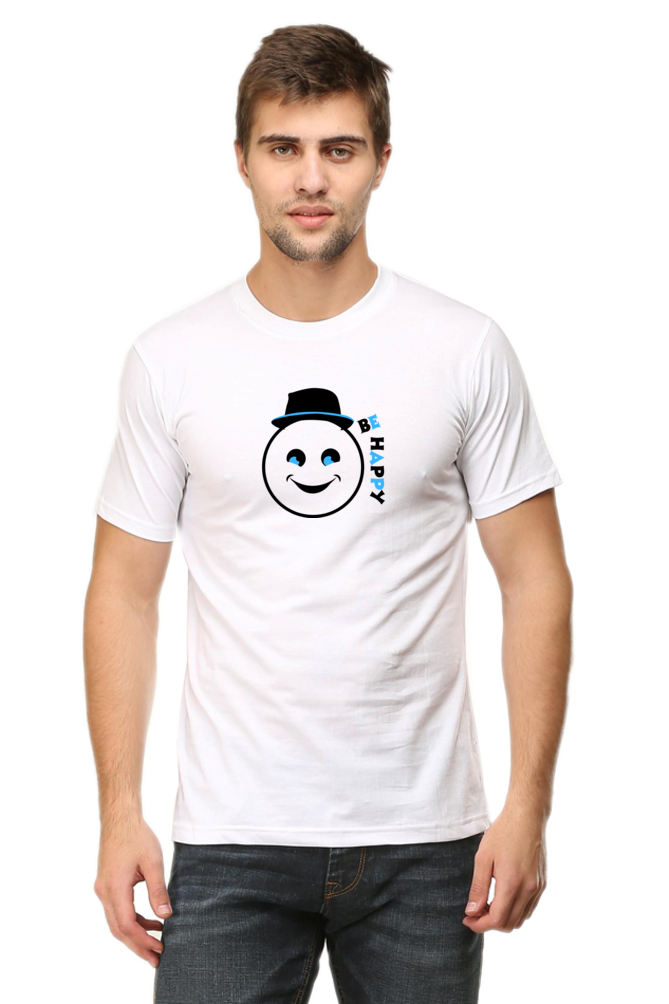 MENS PURE COTTON BIO WASHED SMILEY GRAPHIC T-SHIRT - Image 6